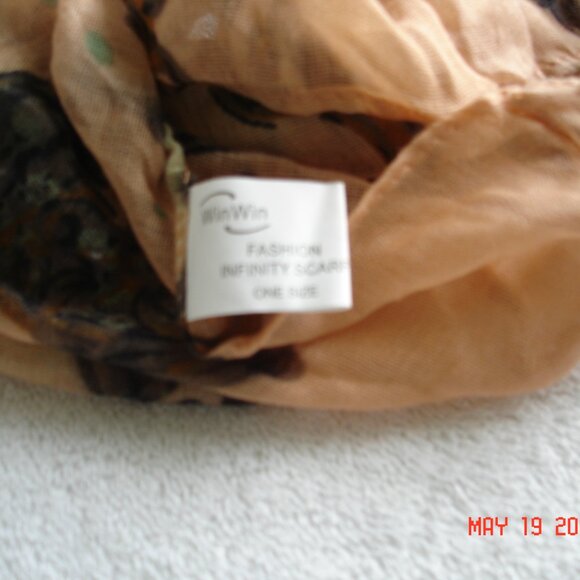 Infinity Scarf by WinWin One Size Blue, Green, Brown, Beige - Picture 2 of 8